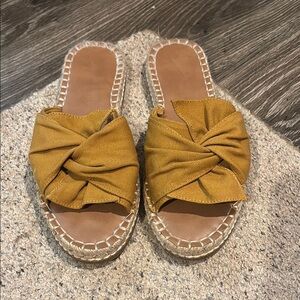 Women's Mustard Knotted Espadrille Sandals
